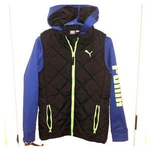 Quilted sweatshirt vest